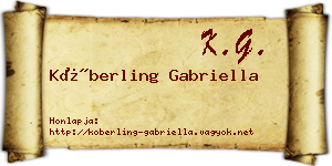 Köberling Gabriella névjegykártya