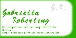 gabriella koberling business card